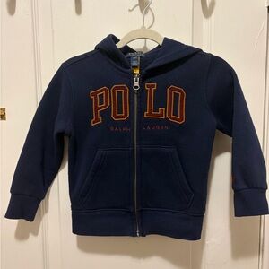 Polo by Ralph Lauren Navy Zip-Up Hoodie- Kids